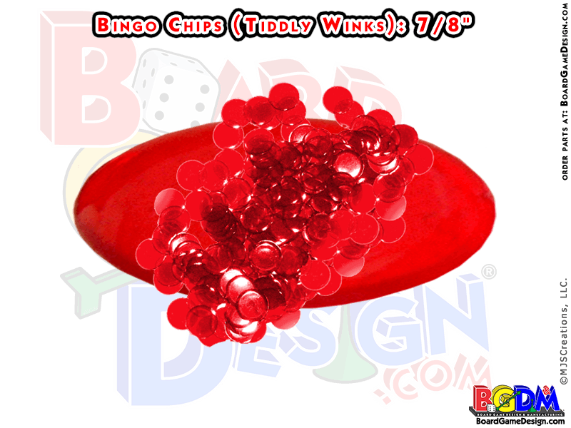 Red Bingo Chips Number