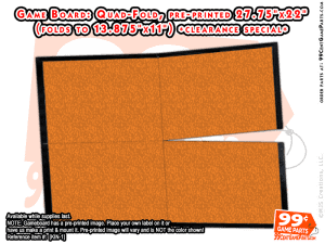 Game Board Blank 28 x 22 Quad-Fold, Game Board 27.75x22 (KIN) *Clearance Special*