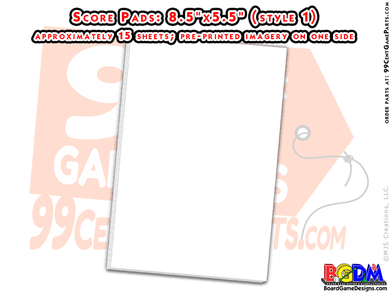 Score Pad 5.5" x 8.5"