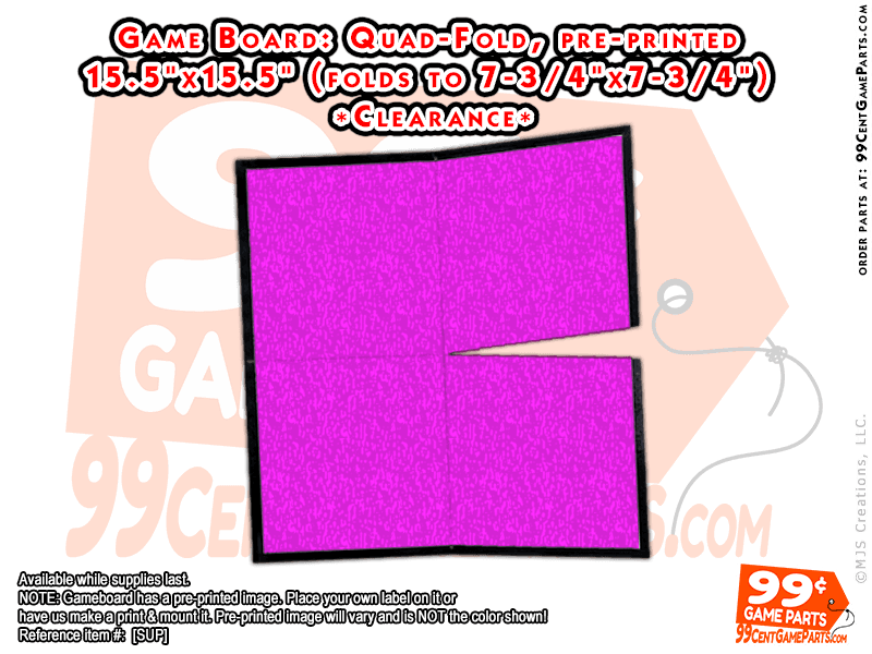 Game Board Special Clearance 15.5"x15.5"