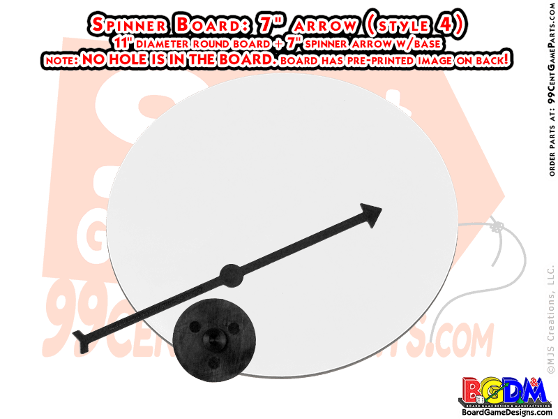 Spinner Board-ROUND 11" (STYLE 4) with Arrow & Base